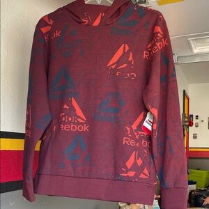 Reebok Maroon and Blue Hoodie